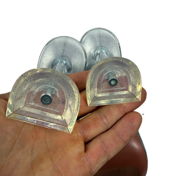 New Rare Amina Muaddi Gilda Crystals Pvc Transparent Mules Size 38 - Picture 10 of 11